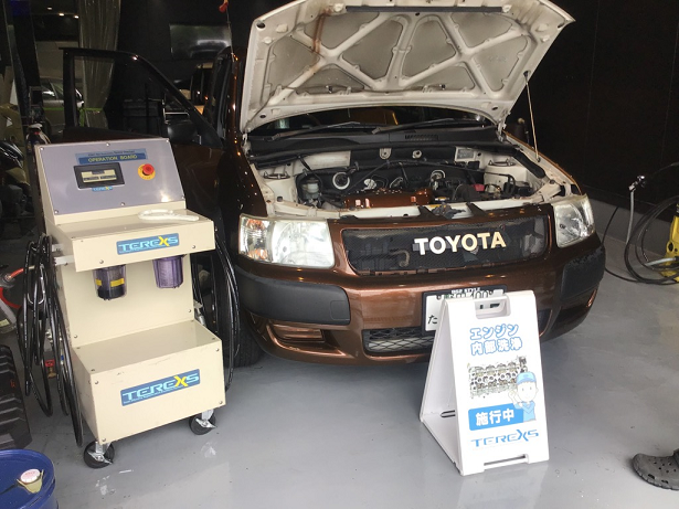 トヨタ NCP58サクシード TEREXSエンジン内部洗浄 ＋ オイル交換