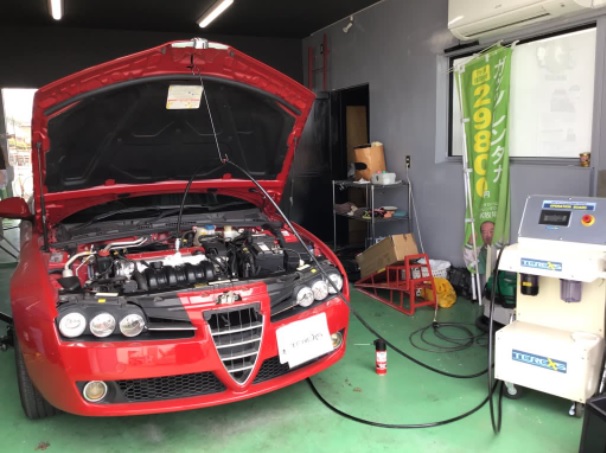 アロファロメオ 159 Alfaromeo 整備 TEREXS エンジン内部洗浄 オイル交換