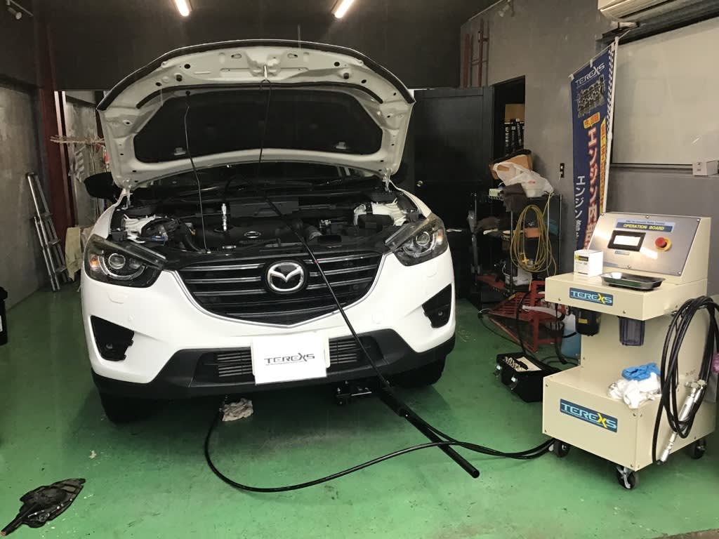 MAZDA マツダ CX5  整備 TEREXS エンジン内部洗浄 エンジンオイル交換