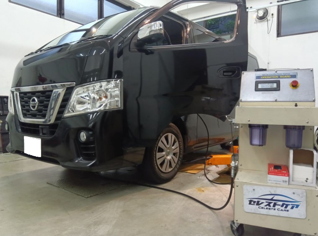 日産 キャラバン E26 DPF詰まり  セレストケアの特殊DPF洗浄で内部フィルターを優しくシッカリ洗浄！