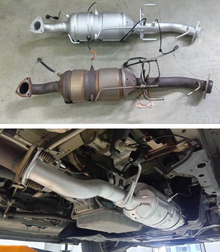 トヨタ ハイエース 1KD リビルトDPF交換＆エンジン内部洗浄 エラーPM過堆積 チェックランプ点灯 DPFランプ点滅 手動再生不可 PM強制燃焼